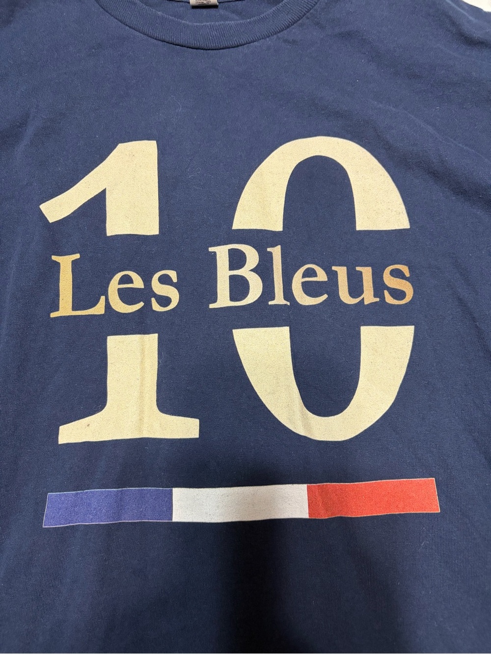 GSP mbappe shirt Les Bleus Men's Navy Long-Sleeve Graphic Shirt - Picture 2 of 3